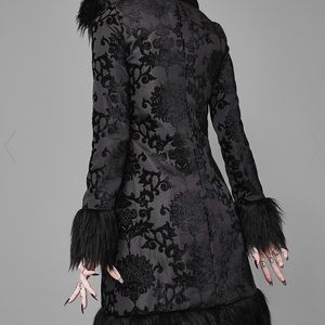 Widow Shrouded in Moonlight Brocade Coat